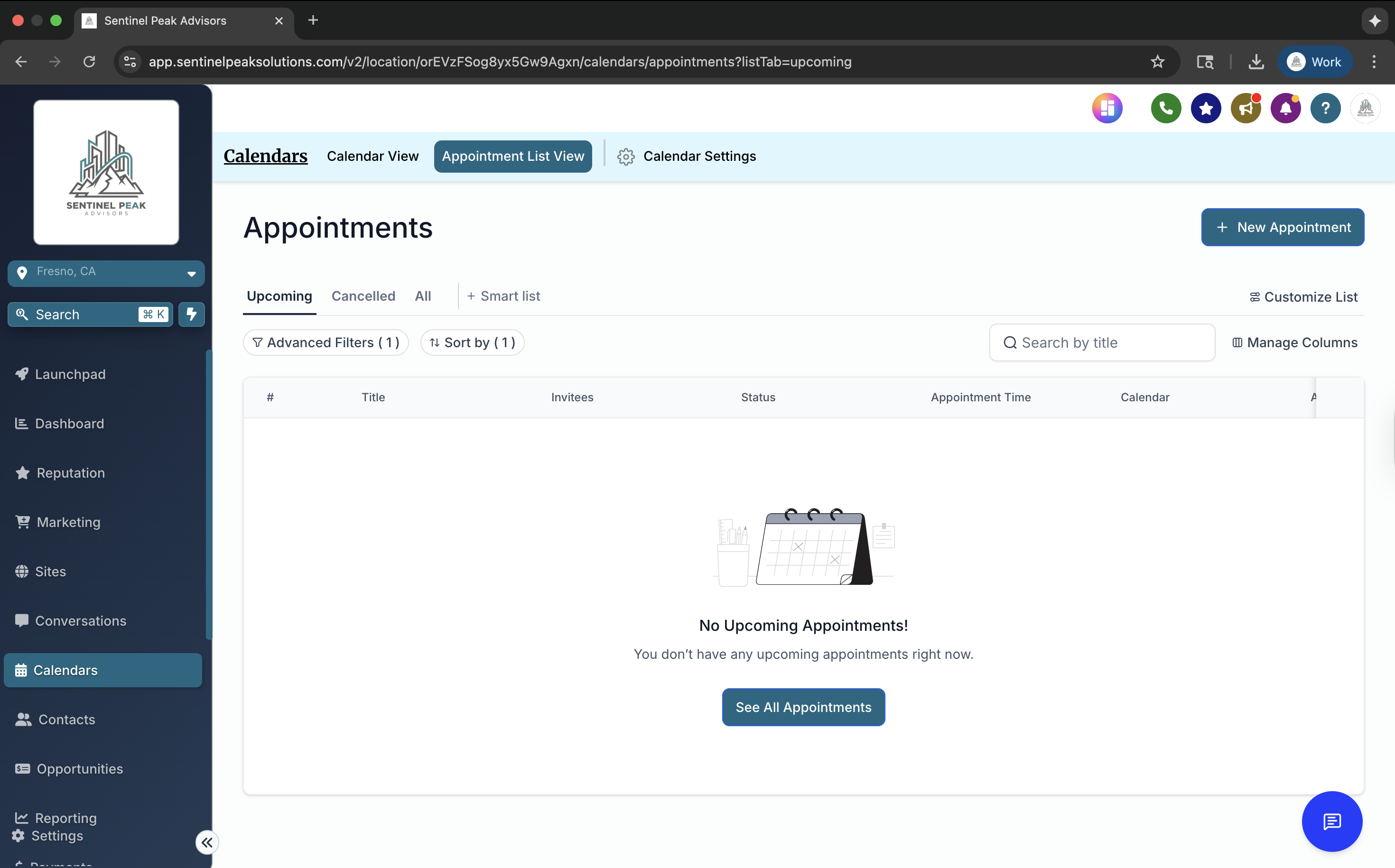 Calendar Appointment System