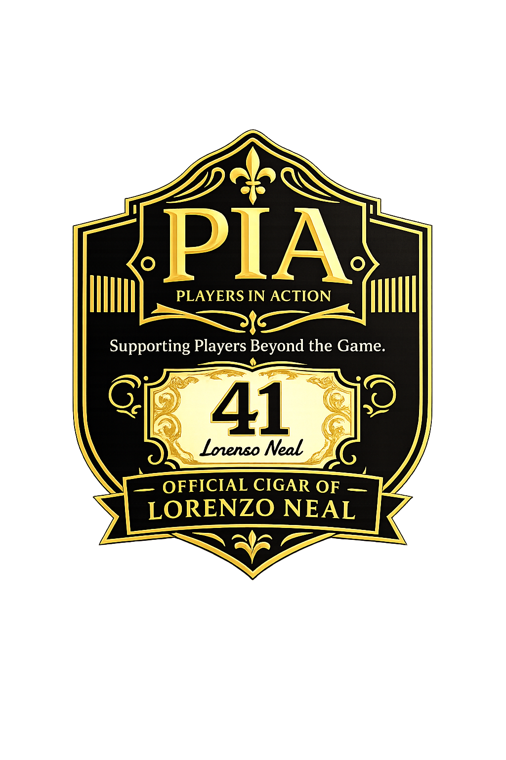 Players in Action official cigar badge for Lorenzo Neal by Noe FDZ Cigars