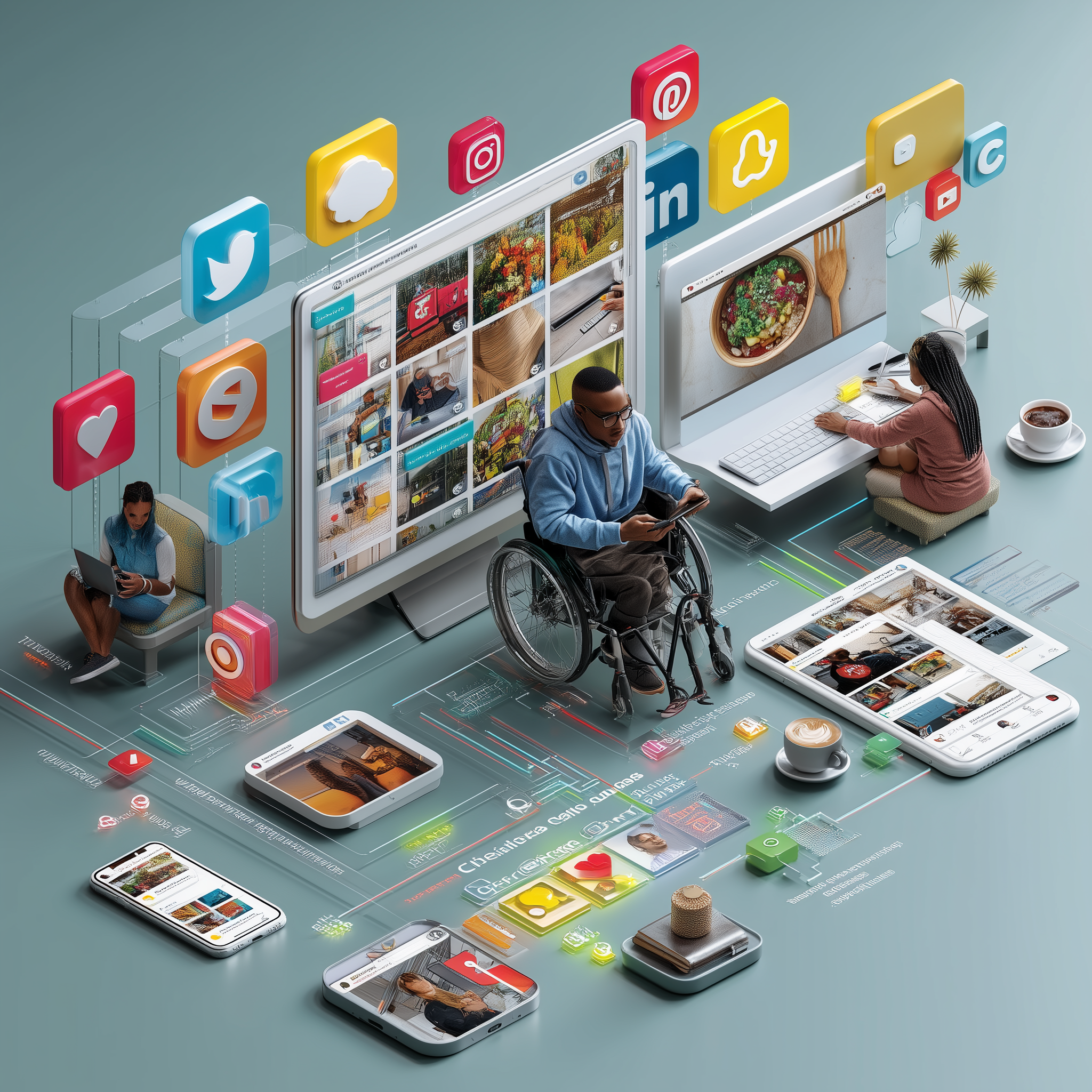 Diverse business owners celebrating digital marketing success showing inclusive growth and business development