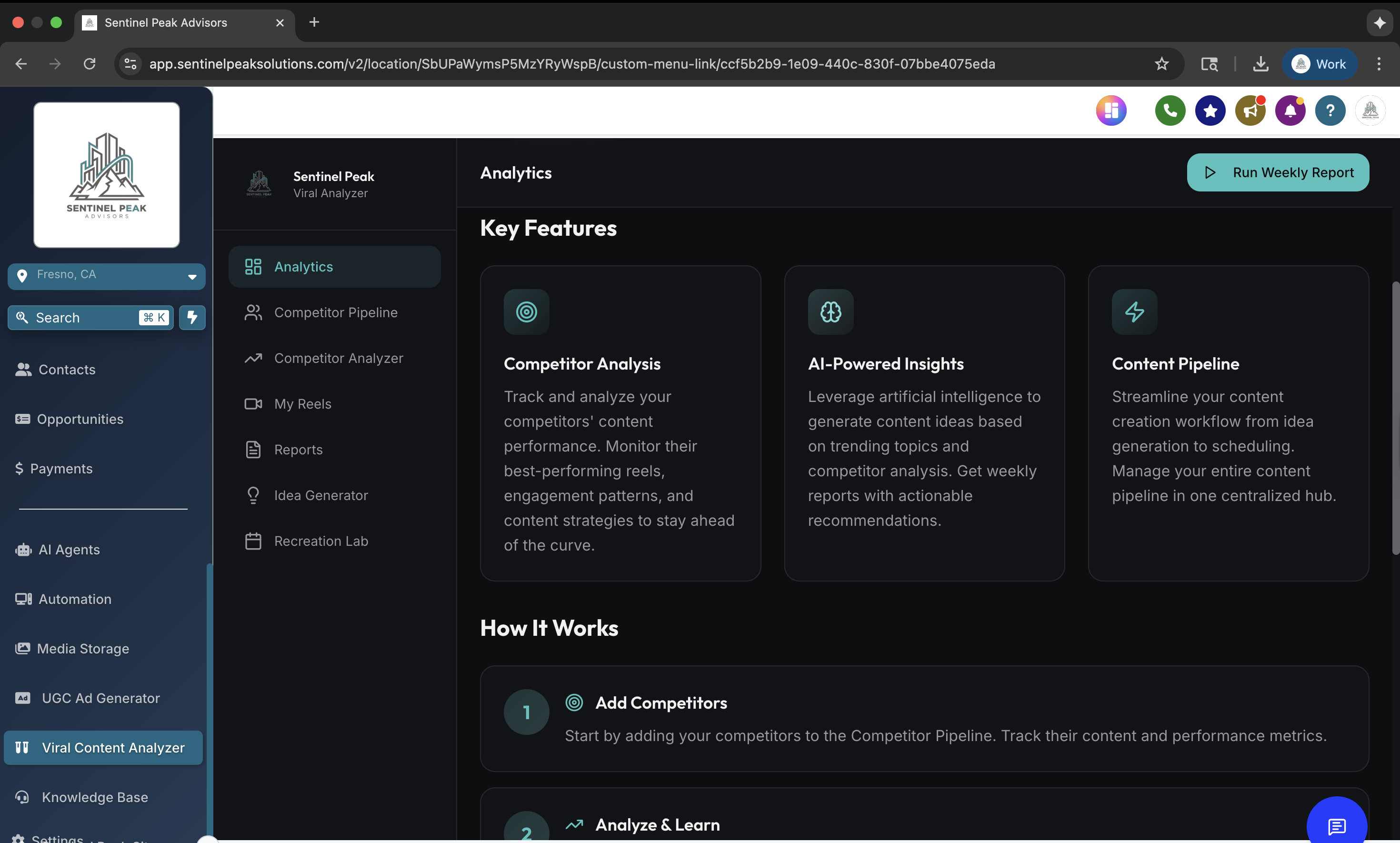 Viral Content Analyzer Interface